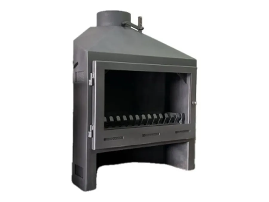 700 mm slimline open built-in fireplace with basket grate