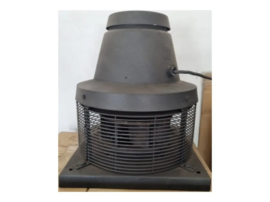 Terra Camino fireplace extraction fan with safety grille